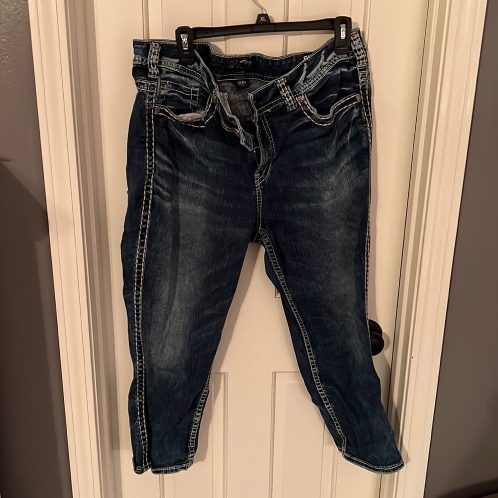 Silver Capri Jeans